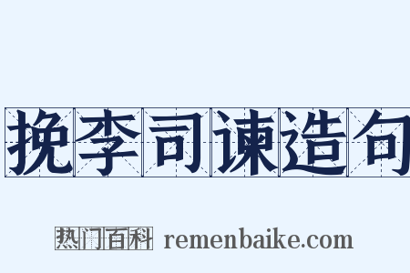 挽李司谏造句是什么意思的图片